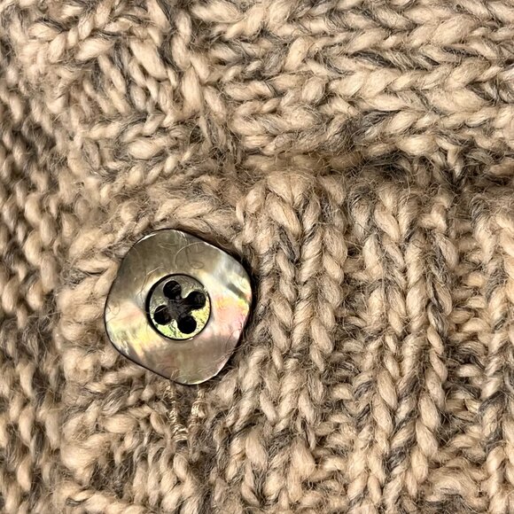 Sundance Wool Blend Long Button Cardigan, Gray, XL - Picture 7 of 9